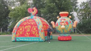 🌠Надувной самовар и палатка - Хохлома🎉 #хохлома #масленица #самовар