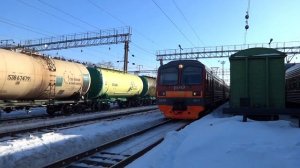 Прибытие ЭД4М-0017 на станцию Томск-2
