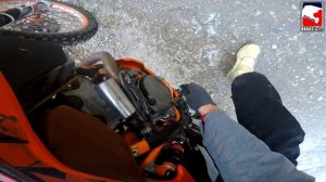 Офигеть КРОСС валит! KTM 250 SX-F зимой.