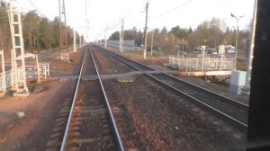 Волоколамск – Москва-Рижская из окна поезда Великие Луки – Москва (видеонарезка, апрель 2021)