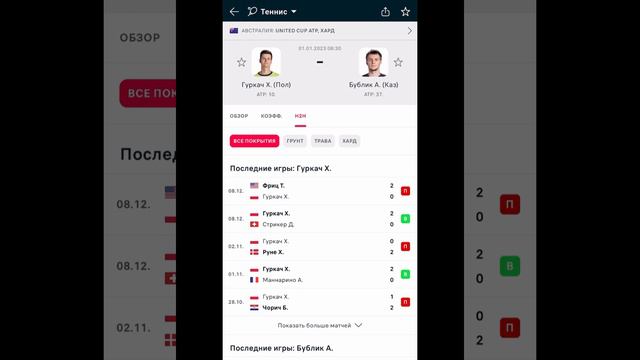 Прогноз на теннис сегодня / Гуркач Бублик / Монтейро  Рууд  / Карреньо Буста Эванс. Ставка на тенни