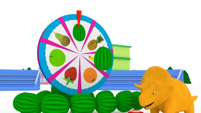 Лебедка фруктов: узнайте о плодах с Дино Динозавр | обучающая Сказка для детей смотреть онлайн