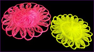 Мотив на вилке. Вязание мотива крючком. Вязание на вилке. Часть 1.