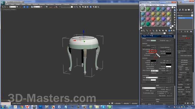 Настройки материалов V Ray. Отражение 3ds max смотреть онлайн
