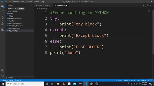 Using Try Except for Exception handling | Python Tutorials For Absolute Beginners In Urdu/Hindi #13