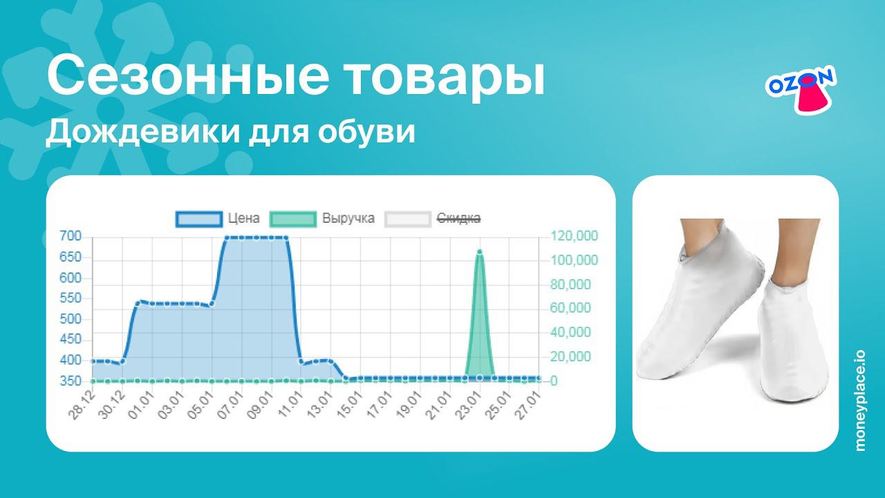 Продажи чехлов для обуви на Ozon. Анализ маркетплейса