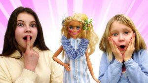 Игры для девочек - играем в Салон красоты. Макияж и прически для Барби, Эльзы и Аленки