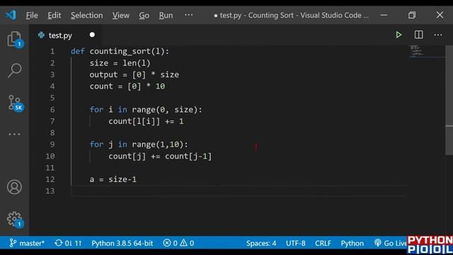 Counting Sort Algorithm in Python With Program