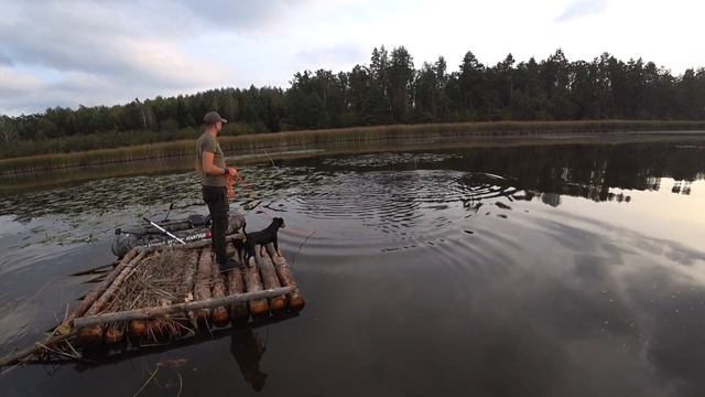 Рыбалка Кастинговой сетью на плоту. Собираю и жарю грибы зонтики. смотреть онлайн