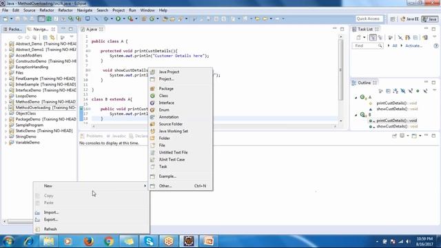 Java method overriding with different access specifier and Enum example