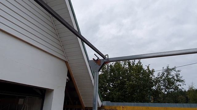 180 Делаем навес  Установка столбов в землю по новой технологии 15