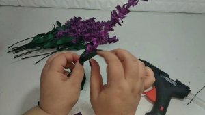 görenler gerçek sanıyor saten  kurdaleden  lavanta yapımı. лаванда из атласных лент