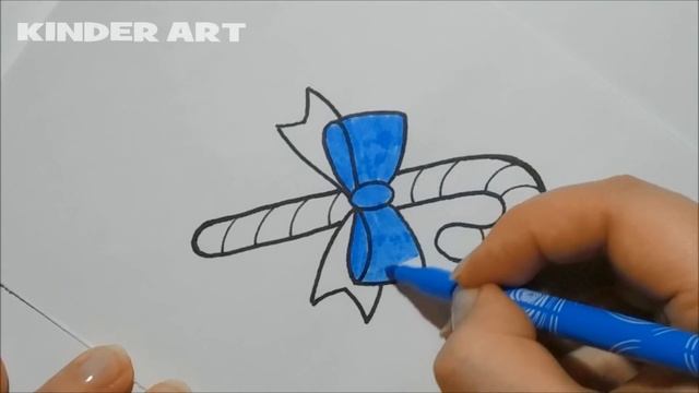Как нарисовать конфету/леденец на Новый год | How to draw a candy cane смотреть онлайн