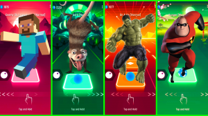 Minecraft VS The Ice Age Adventures Of Buck Wild VS Hulk VS The Incredibles Dance EDM Rush Tiles Hop
