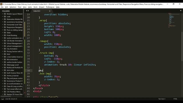 Delivery Truck Animation Using Only CSS | Simple CSS Animation Tutorial