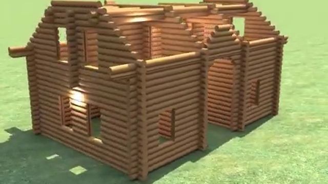 сруб 7*10,5 м из брёвен 26-28 см.(конструктор). смотреть онлайн