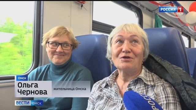 В Омской области запустили новый пригородный электропоезд смотреть онлайн