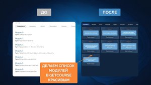 Как сделать красивый список модулей на Геткурс за 30 секунд. ДЕМО-УРОК