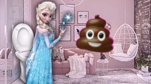 Принцесса Эльза КАКАЕТ в ТУАЛЕТЕ. КАКАШКИ Эльзы. Видео для детей