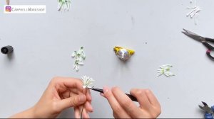 USING CREPE PAPER TO MAKE ASTRANTIA "SNOW STAR" | without pre-made stamen