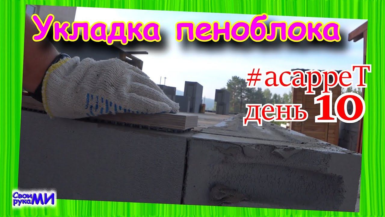 Ложим-кладём газоблок. #асарреТ день 10