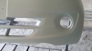 Подготовка нового бампера к покраске.