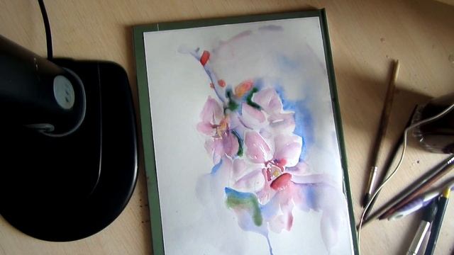 Рисуем акварелью орхидею. Евгения Кузьмина. Магия акварели. Magic watercolors. Draw flowers. смотреть онлайн