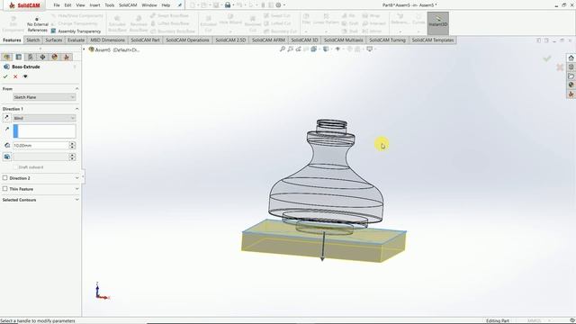 Cavity design in solidcam смотреть онлайн
