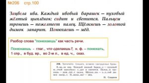 ГДЗ 4 класс, Русский язык, Упражнение. 206  Канакина В.П Горецкий В.Г Учебник, 2 часть