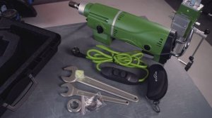 Обзор установки алмазного бурения BYCON PRO-350, 
Мотор Байкон DMP-352 и станина Байкон DSP-352.