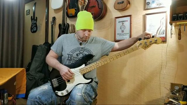 Fender precision bass USA после замены ладов DEmelyanov смотреть онлайн
