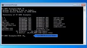 DIR /D Command in MS DOS - sort and list files by column