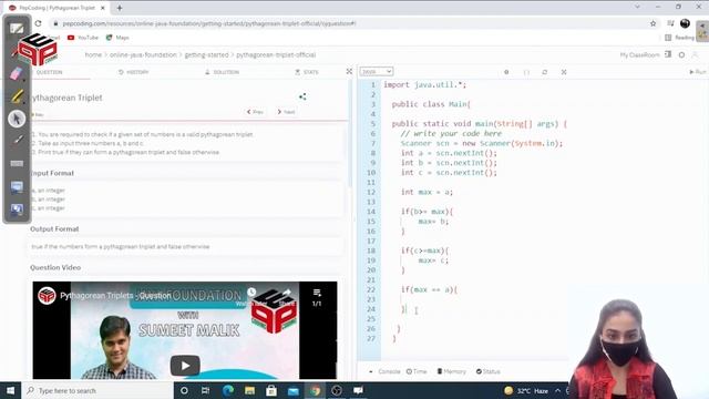 Pythagorean Triplet | Getting Started | In English | Java | Video_18 смотреть онлайн