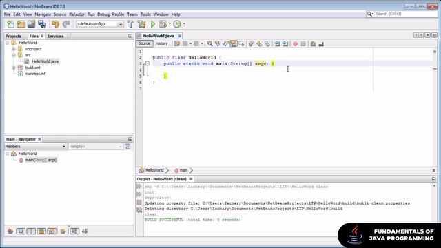 "Hello World" in Java | The Fundamentals of Java смотреть онлайн