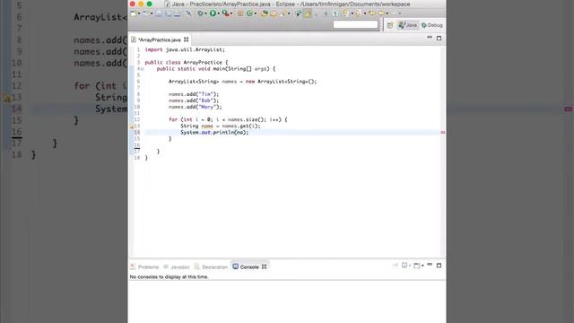 Enhanced for loop with Array Lists (Java)