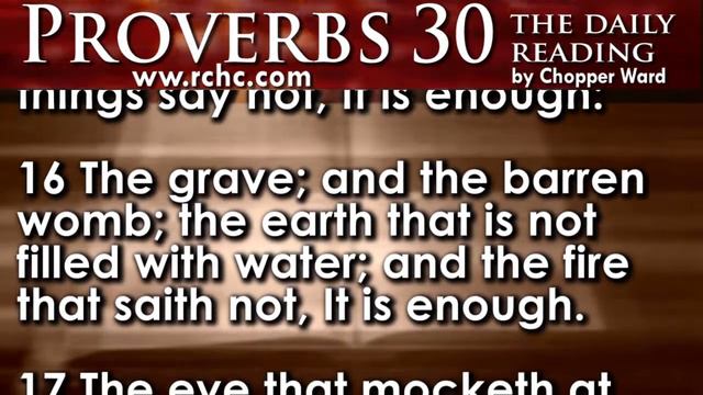 Proverbs Chapter 30 • The Daily Reading with Chopper Ward смотреть онлайн