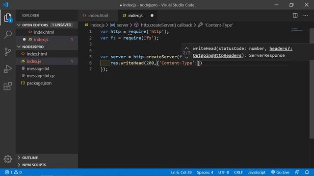 Node JS Tutorial - Serving HTML Pages