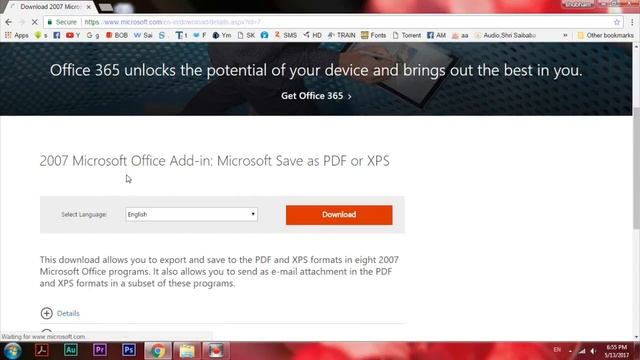 How to save Word Excel Document as PDF in Microsoft Office 2007 (HD) Without Any Softwear смотреть онлайн