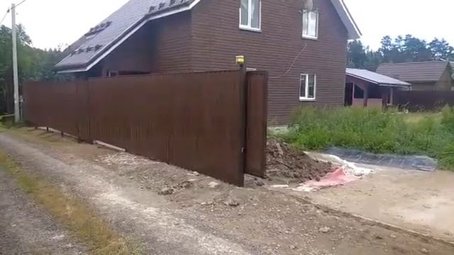 Профнастил под дерево Античный дуб установка автоматических откатных ворот смотреть онлайн