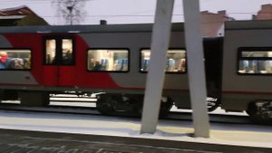 Электропоезд "Ласточка" Тосно - СПБ прибывает на Московский вокзал #поезда #спб #ржд #транспорт #жд