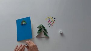 Аппликация Открытка «Елочка»