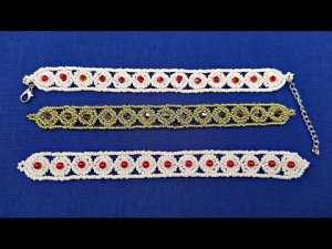 Украшения из бисера. 3 вариант. Браслет из бисера Мастер класс для начинающих.