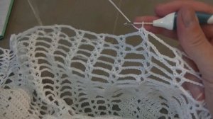 Простая скатерть крючком для начинающих. Часть 11.