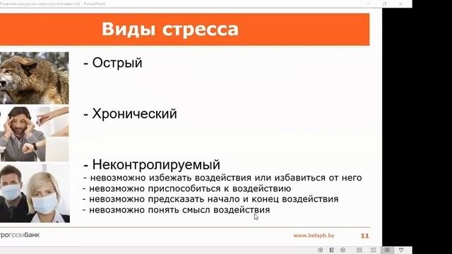 Вебинар «Развитие ресурсов стрессоустойчивости»