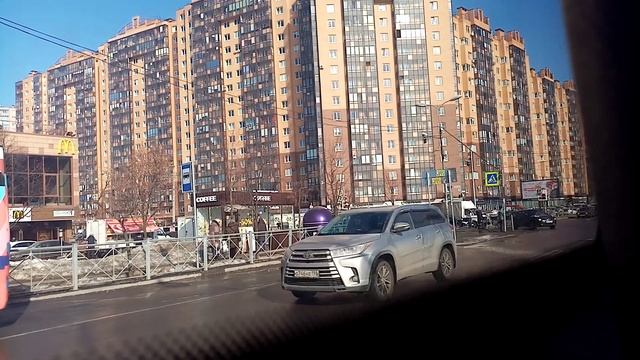 Поездка на маршрутке Peugеot Boxer по маршруту 492 г. Кудрово смотреть онлайн