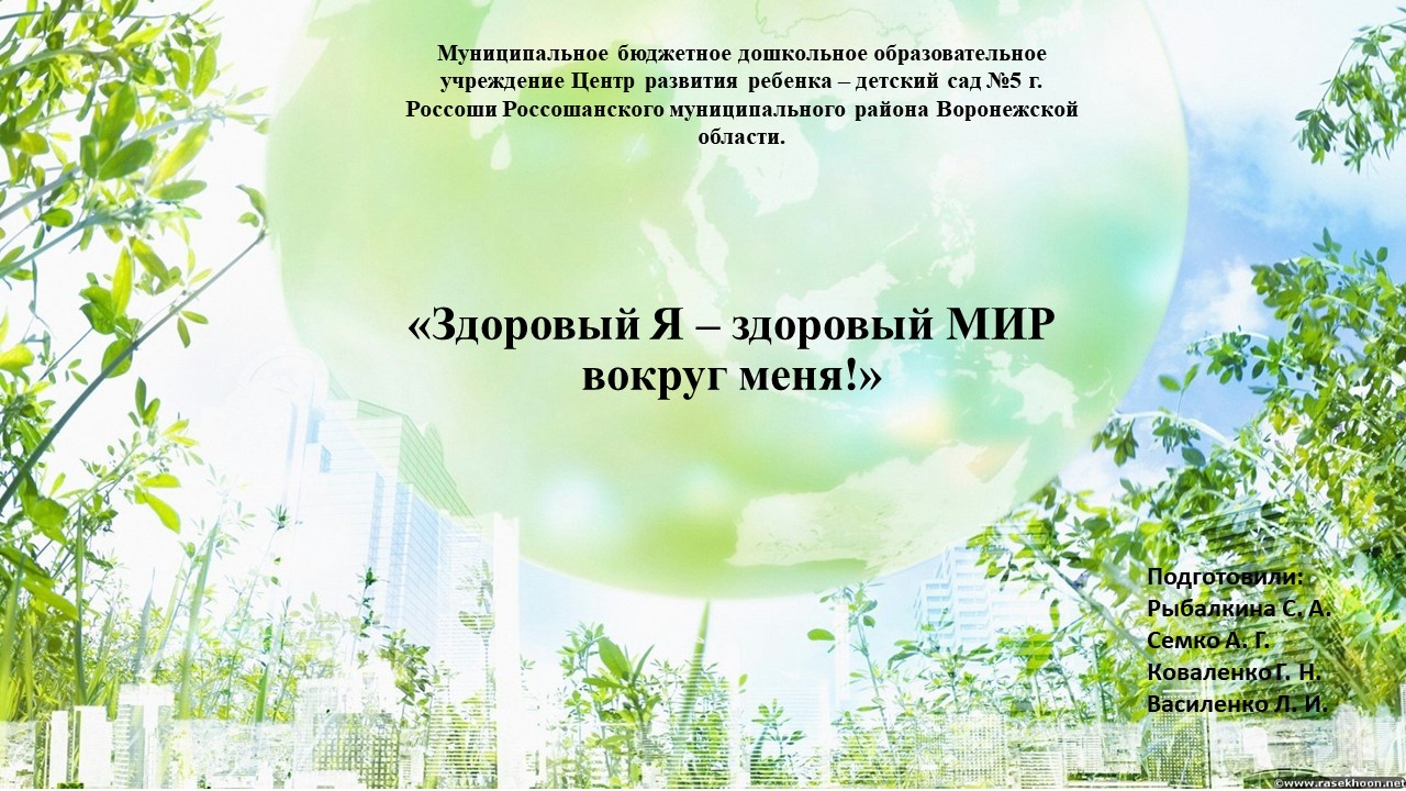 Здоровый Я — здоровый МИР вокруг меня!