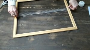 Заправка обычной фоторамки для ткачества гобелена