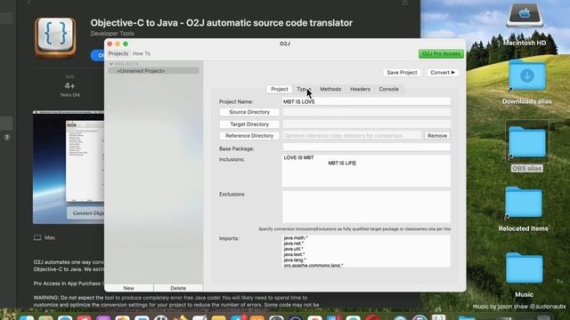 Objective C to Java O2J automatic source code translator Developer Tools App [MAC] смотреть онлайн