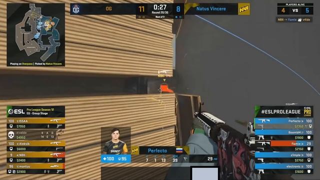 10 самых напряженных раундов от НАВИ в матче против OG! CS:GO смотреть онлайн