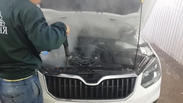 Skoda Yeti - Мойка двигателя паром смотреть онлайн